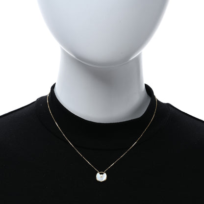 Cartier 18K Yellow Gold Diamond Mother of Pearl XS Amulette de Cartier Pendant Necklace 2 of 5