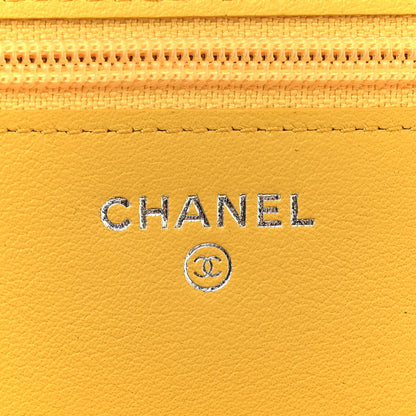 Chanel Caviar Sevruga Wallet on Chain WOC Yellow 6 of 15