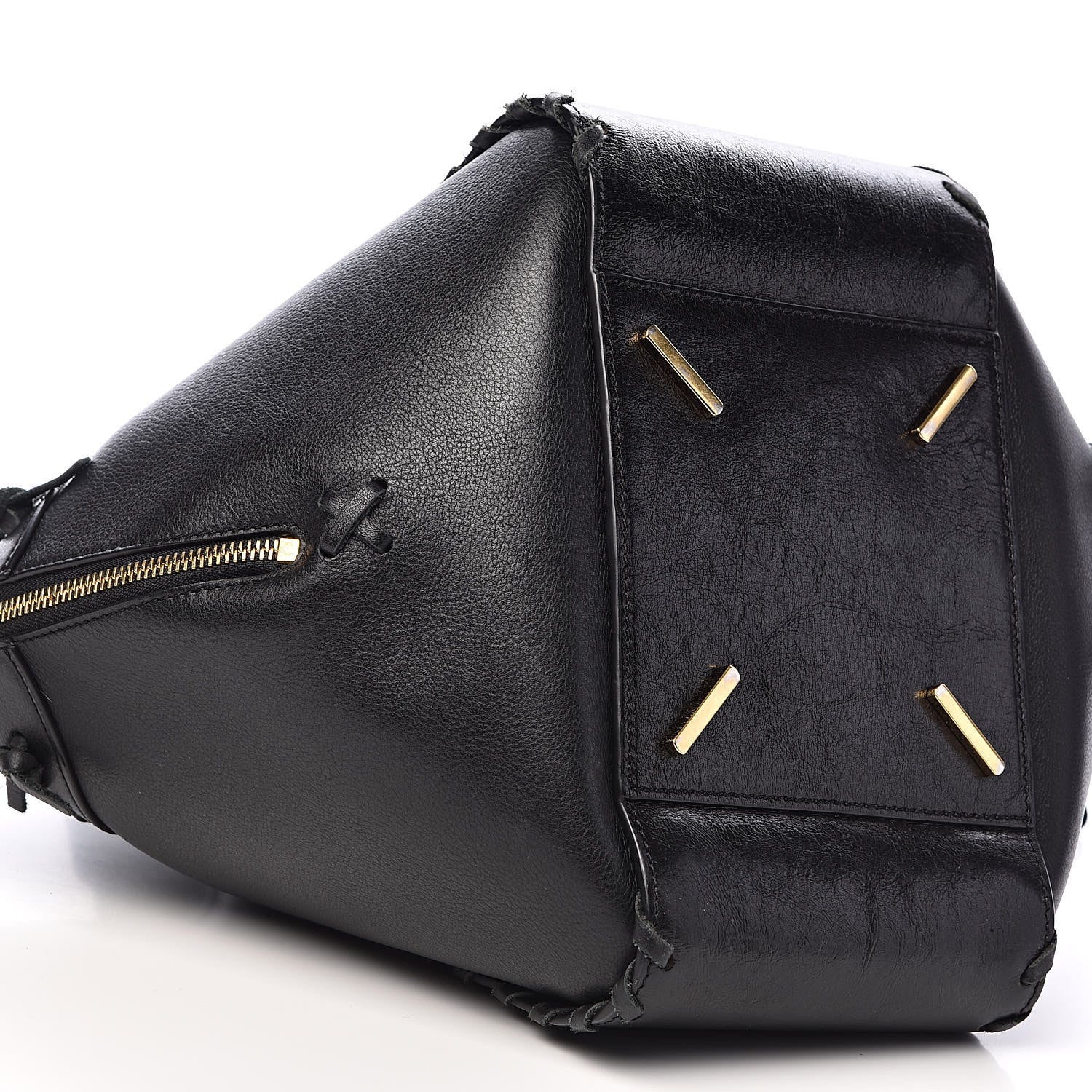 Loewe Calfskin Small Whipstitch Hammock Shoulder Bag Black 8 of 10