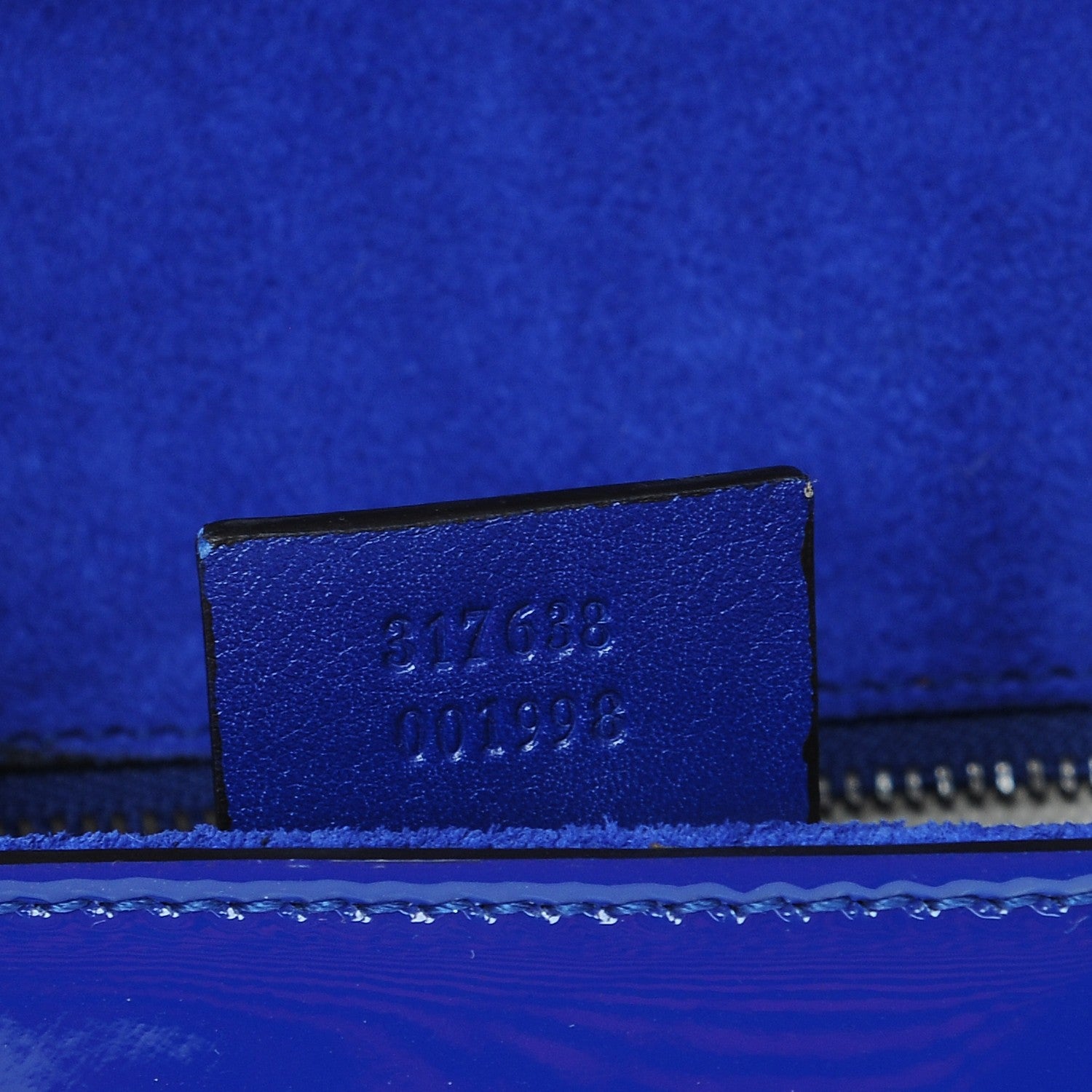 Gucci Patent Large Bright Bit Clutch Deep Zaffiro 7 of 7