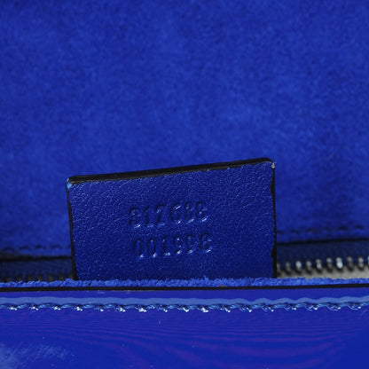 Gucci Patent Large Bright Bit Clutch Deep Zaffiro 7 of 7
