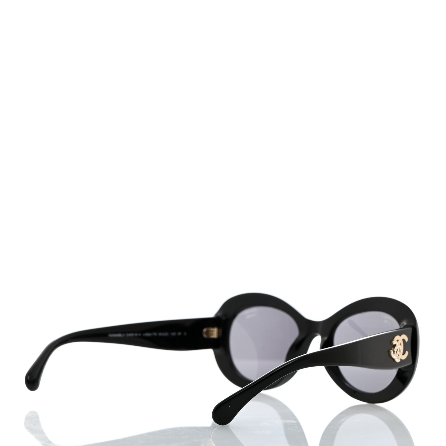 Acetate Polarized Oval CC Sunglasses 5469-B-A Black