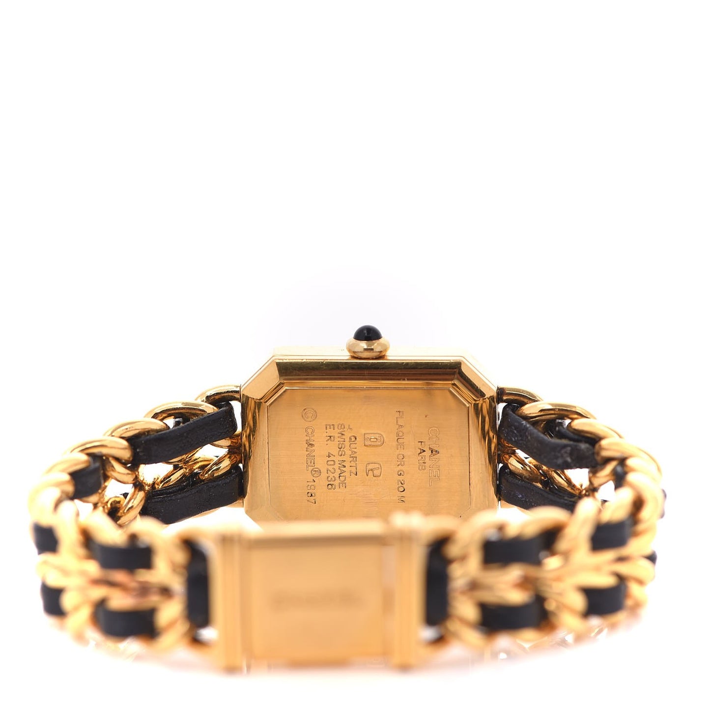 Stainless Steel Lambskin 20mm Chain Premiere Quartz Watch Gold S