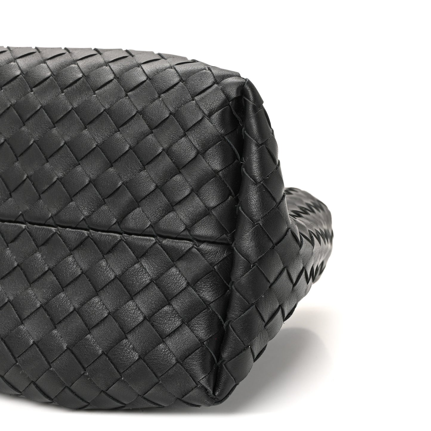 Calfskin Intrecciato Small Pinacoteca Tote Black Fondant