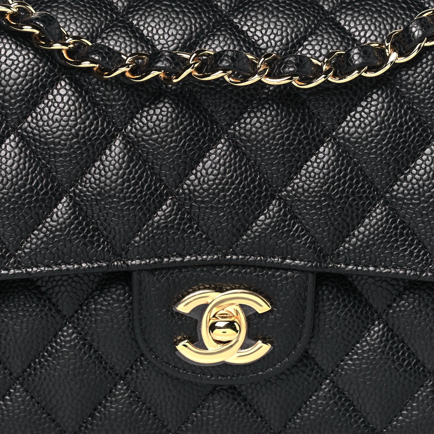 Chanel Caviar Quilted Medium Double Flap Black 8 of 14