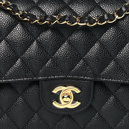 Chanel Caviar Quilted Medium Double Flap Black 8 of 14