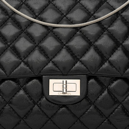 Chanel Iridescent Lambskin Quilted Snake Chain 2.55 Reissue Flap Black 9 of 11