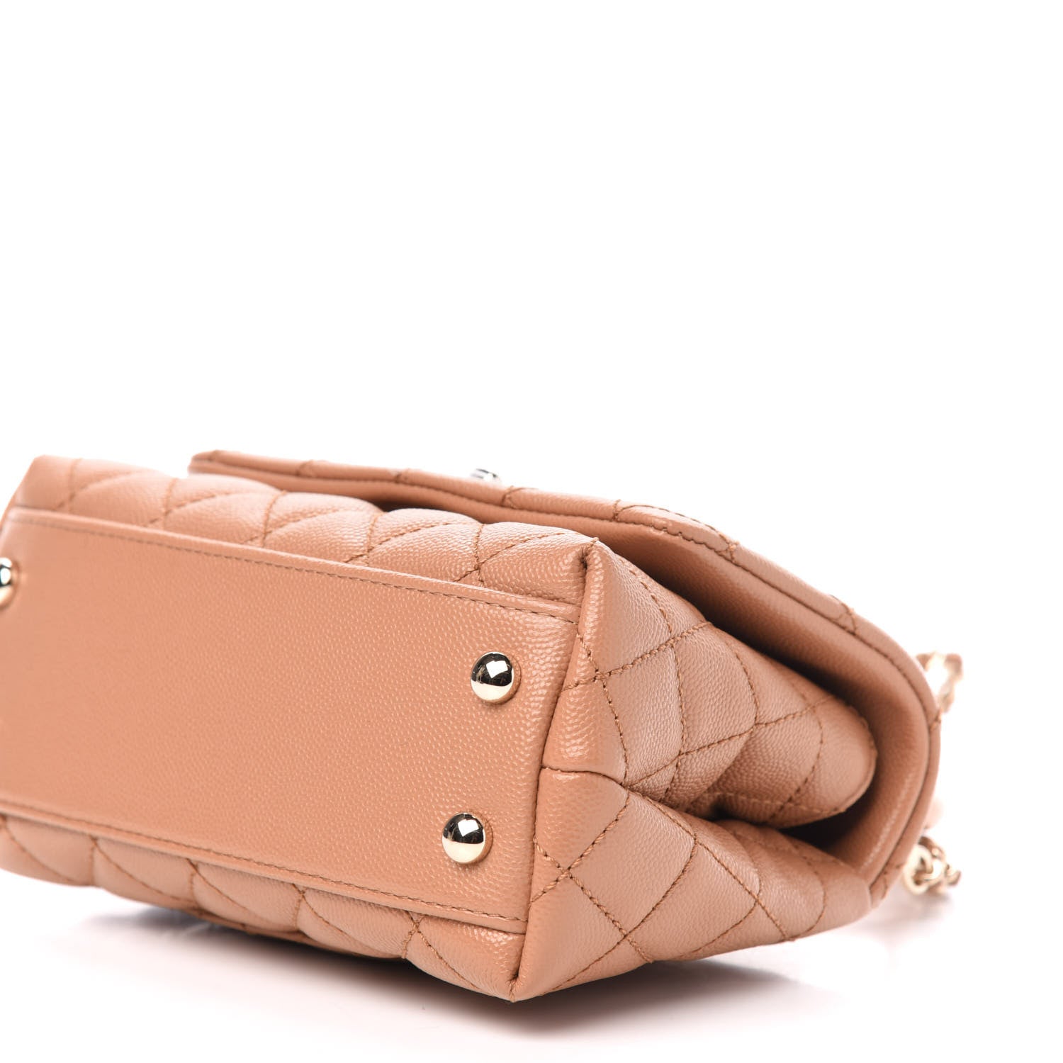Chanel Caviar Lizard Embossed Quilted Extra Mini Coco Handle Flap Brown 9 of 11