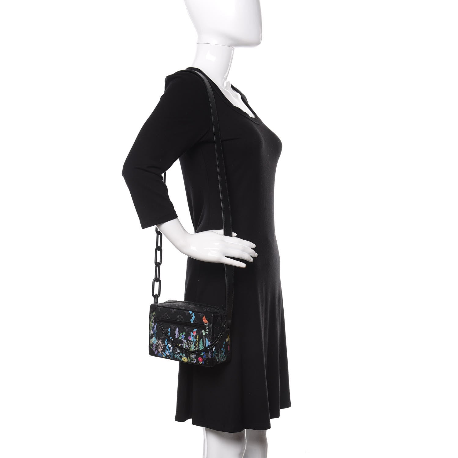 Louis Vuitton Monogram Eclipse Flower Print Mini Soft Trunk 2 of 12