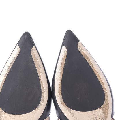 Fendi Vitello FF Embossed Buckle Flat Mules 36 Maya Black 9 of 11