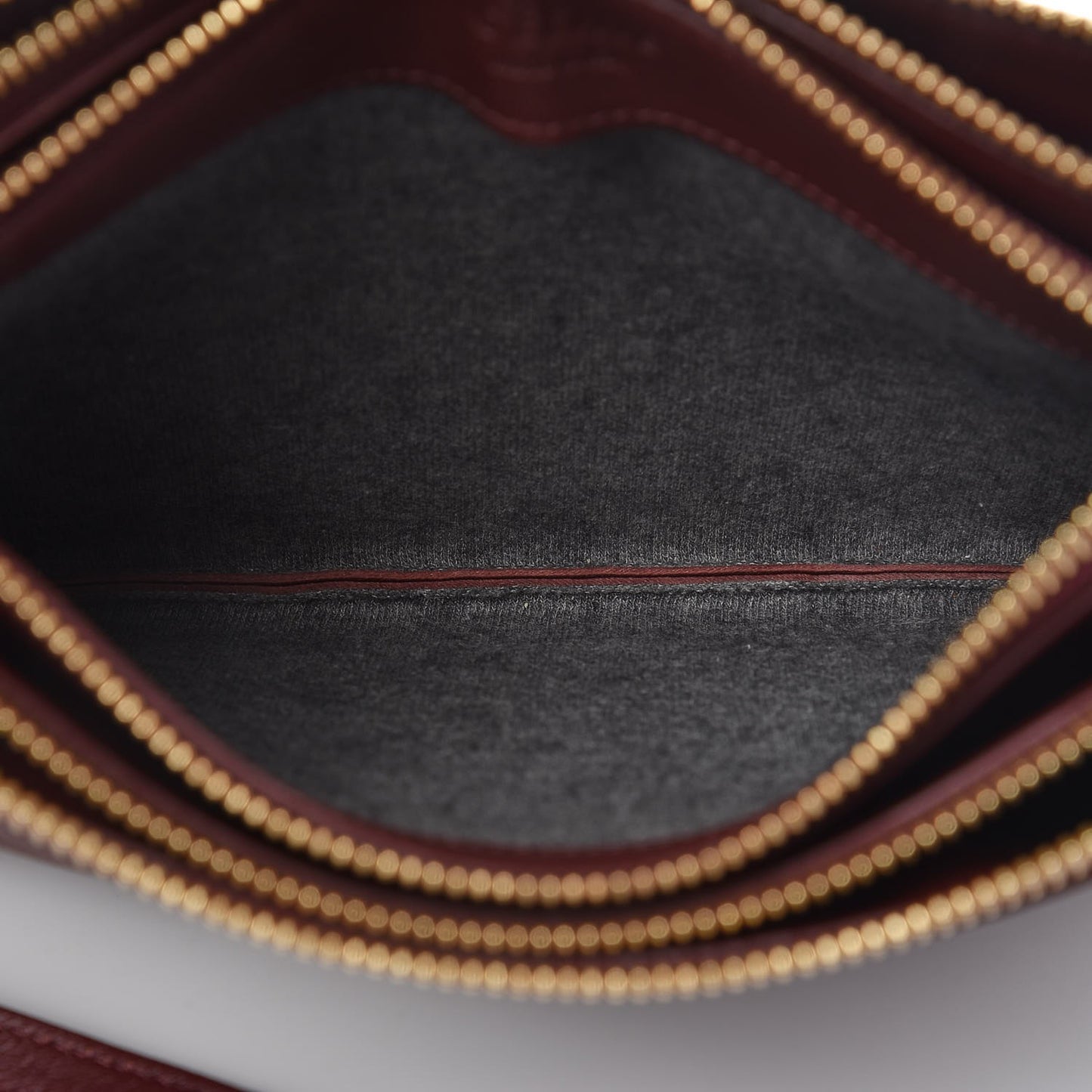 Smooth Lambskin Small Trio Crossbody Bag Burgundy