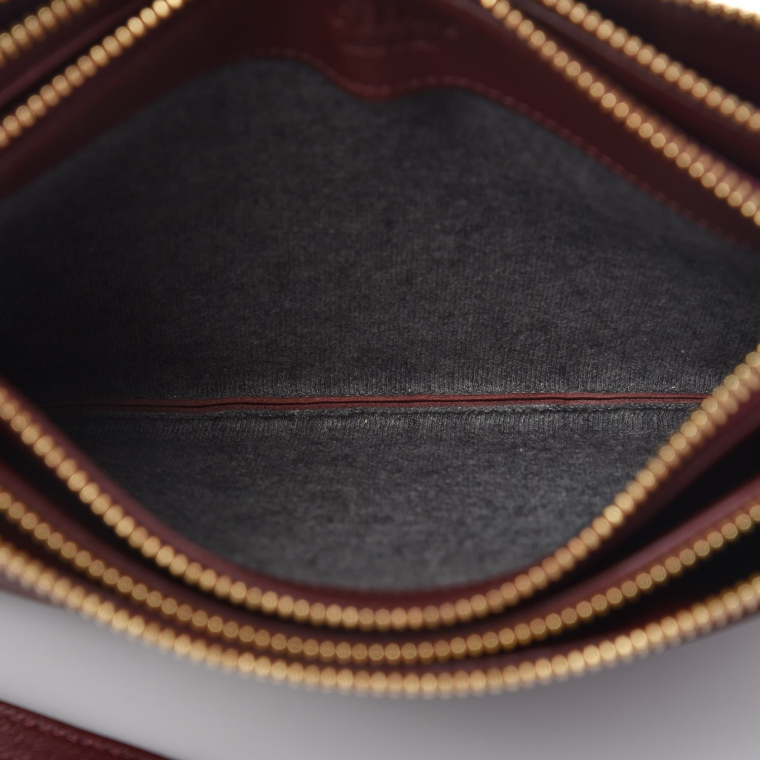 Celine Smooth Lambskin Small Trio Crossbody Bag Burgundy 10 of 11