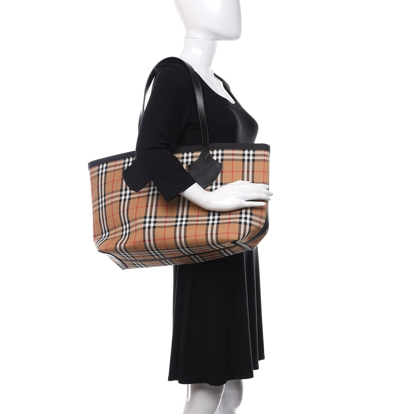 Vintage Check Medium The Giant Reversible Tote Antique Yellow Bright Red