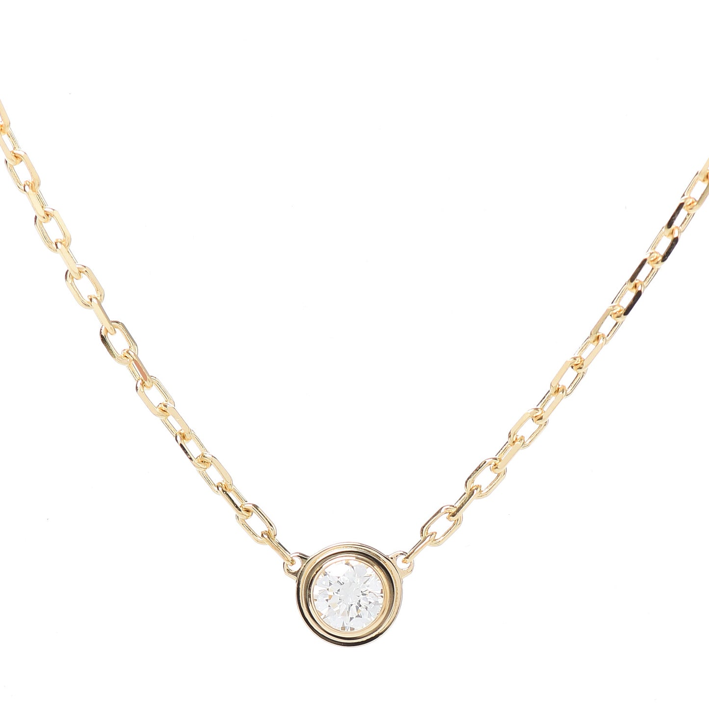 18K Yellow Gold Diamond SM D'Amour Pendant Necklace
