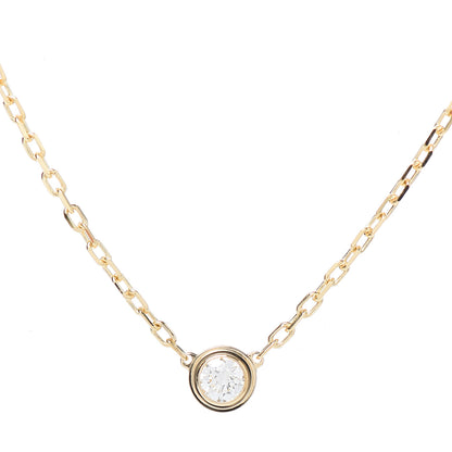 Cartier 18K Yellow Gold Diamond SM D'Amour Pendant Necklace 4 of 6