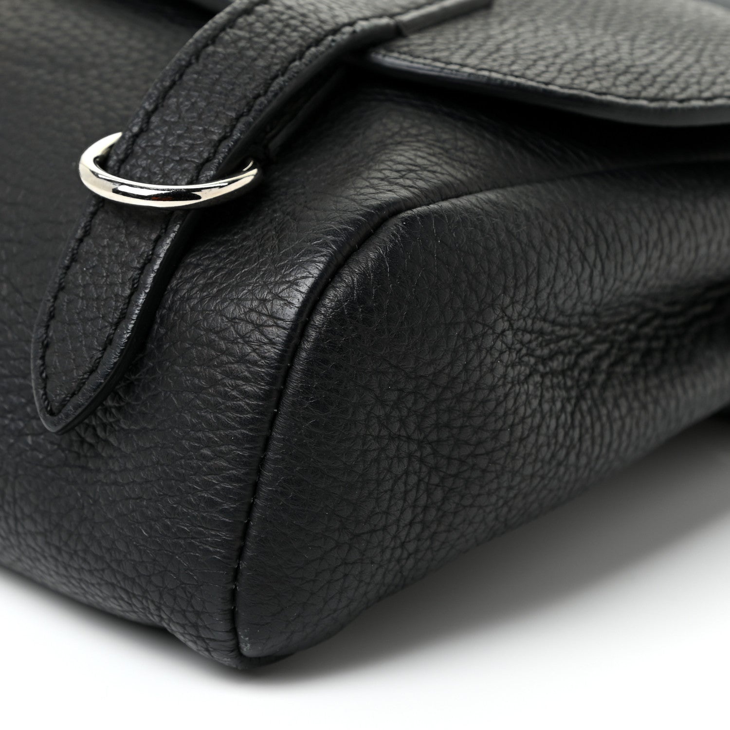 Burberry Soft Grain Calfskin Baby Bridle Saddle Bag Black 9 of 13