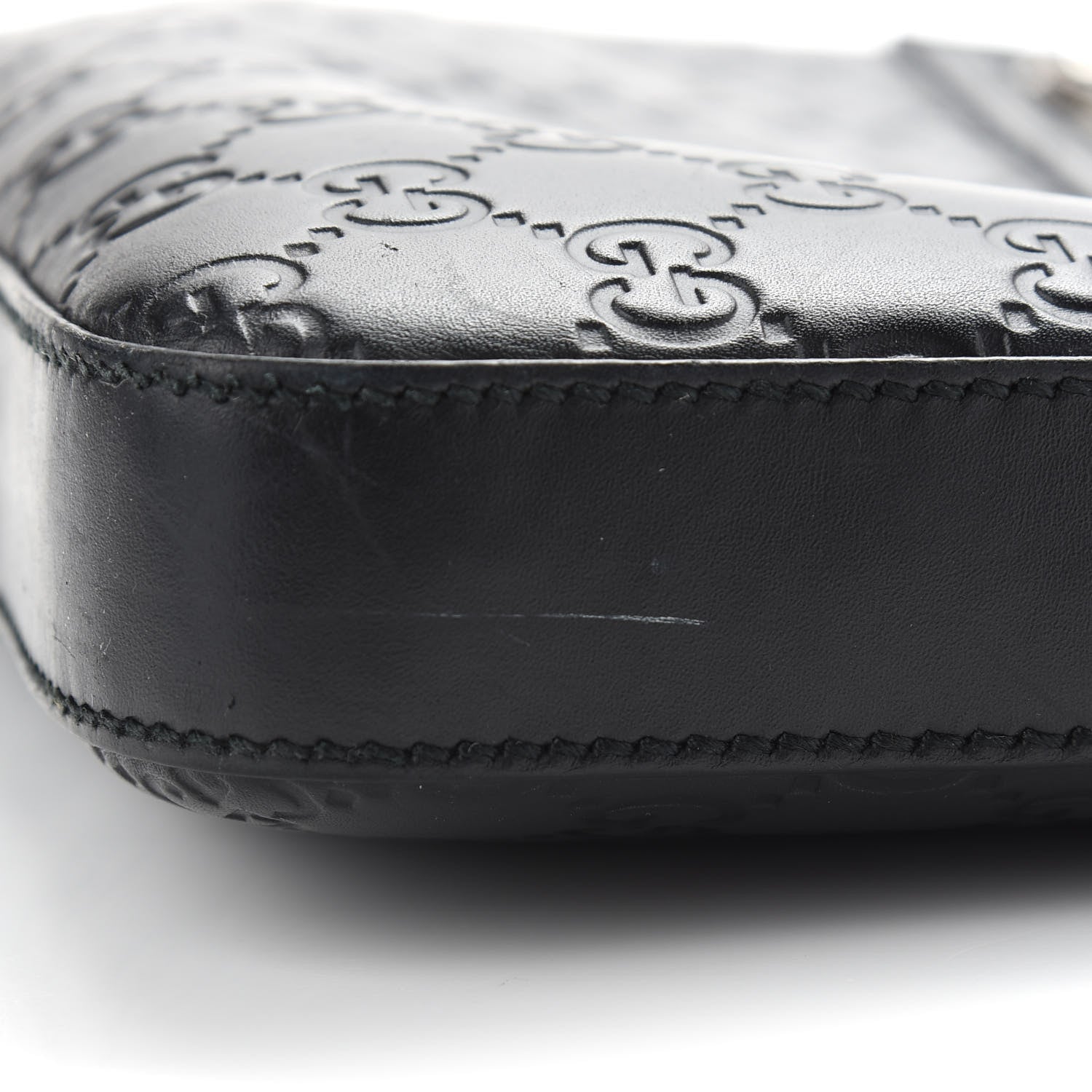 Gucci Guccissima Signature Small Messenger Bag Black 10 of 10
