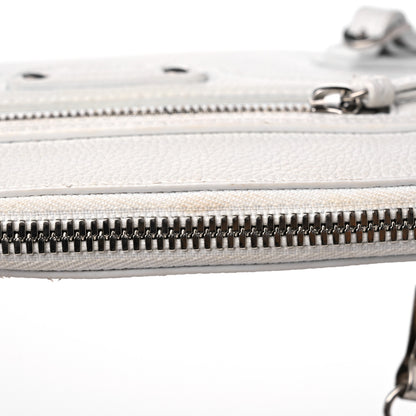 Balenciaga Grained Calfskin Classic Silver Hardware Reporter Crossbody White 14 of 15