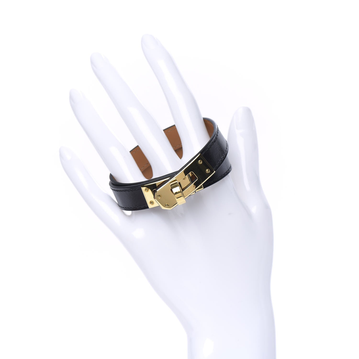 Hermes Box Kelly Double Tour Bracelet M Black 2 of 7