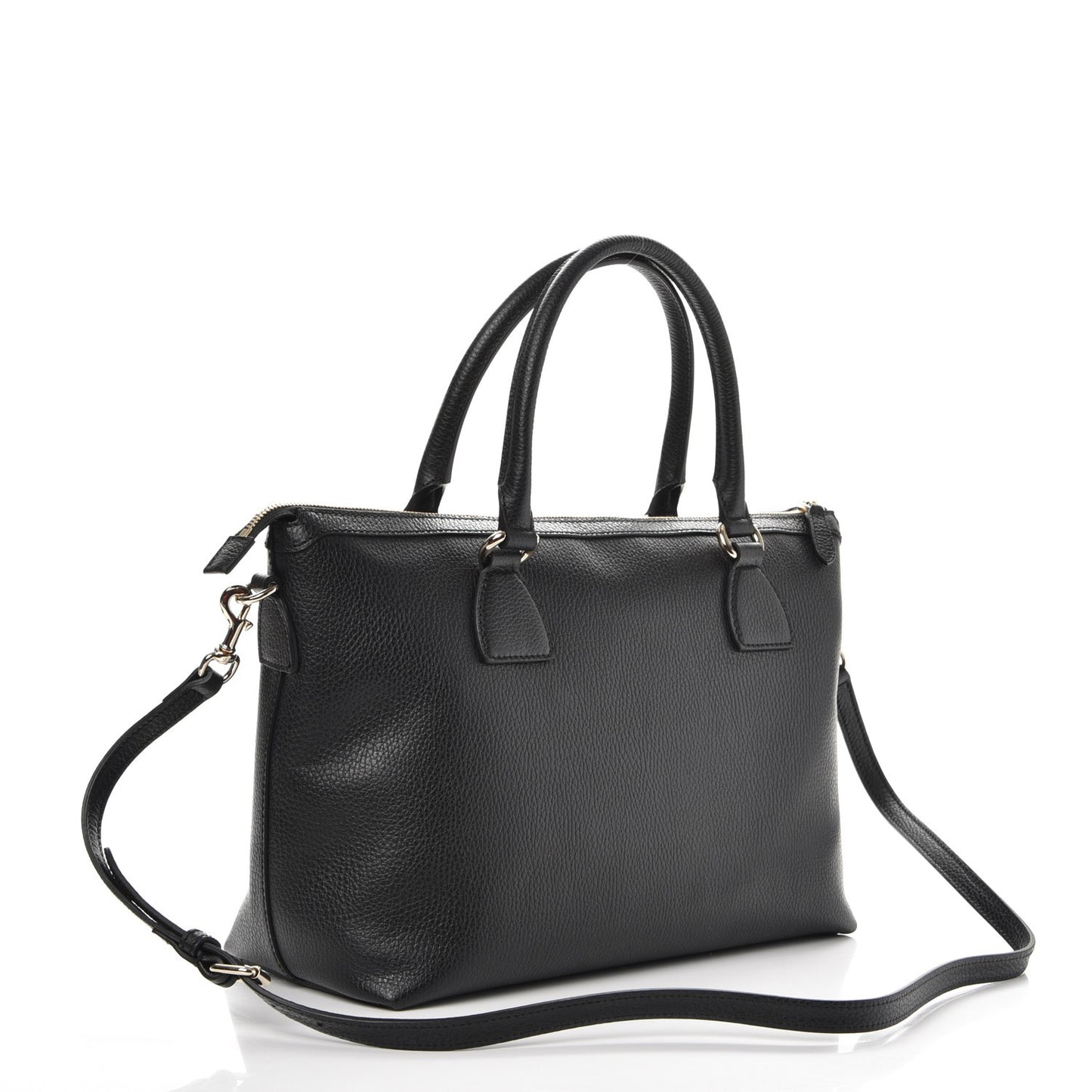 Dollar Calfskin GG Charm Satchel Black
