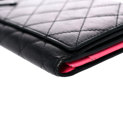 Chanel Calfskin Quilted Cambon Long Double Wallet Black 11 of 29