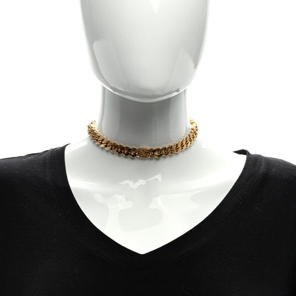Gucci Interlocking G Script Choker Necklace Gold 2 of 4