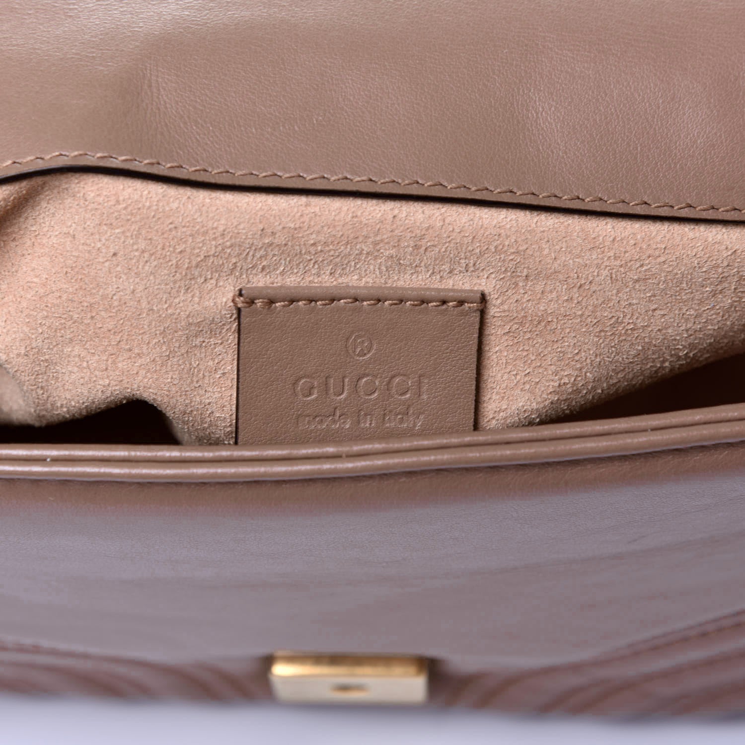 Gucci Calfskin Matelasse Mini GG Marmont Top Handle Shoulder Bag Porcelain Rose 8 of 10