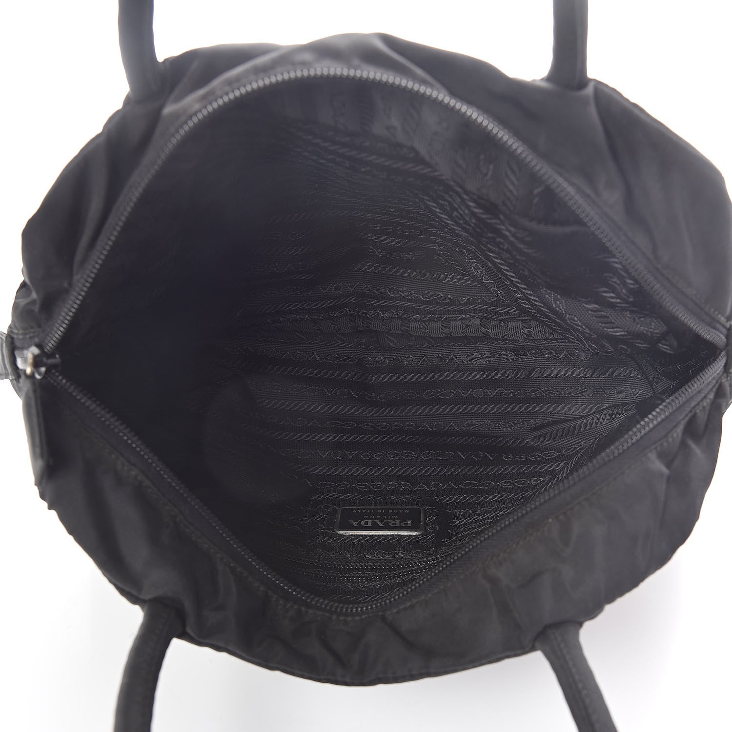 Prada Tessuto Nylon Top Handle Bag Black 5 of 10