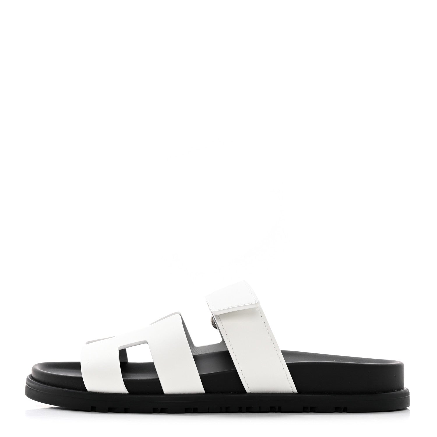 Hermes Calfskin Womens Chypre Sandals 37 White 1 of 9