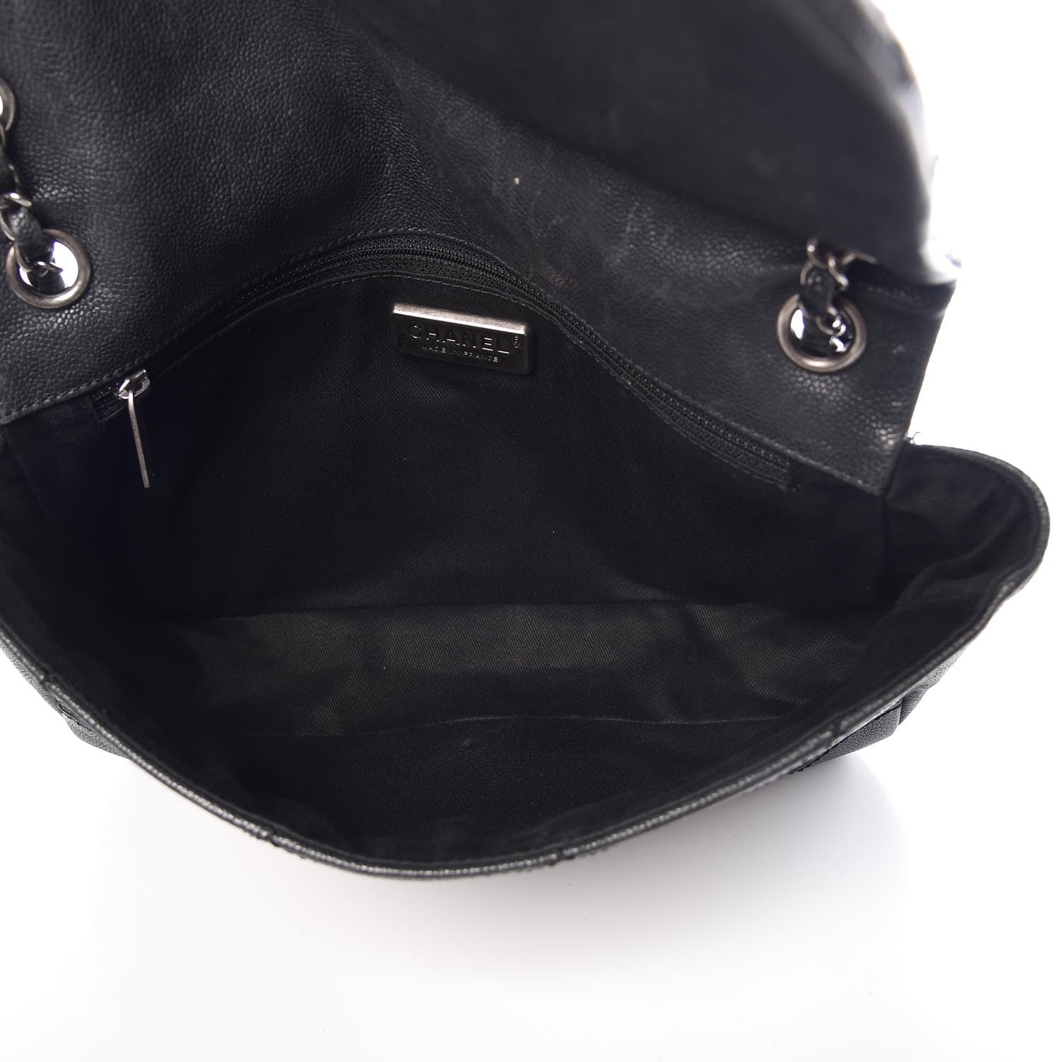 Chanel Caviar Quilted CC Single Flap Black 5 of 13