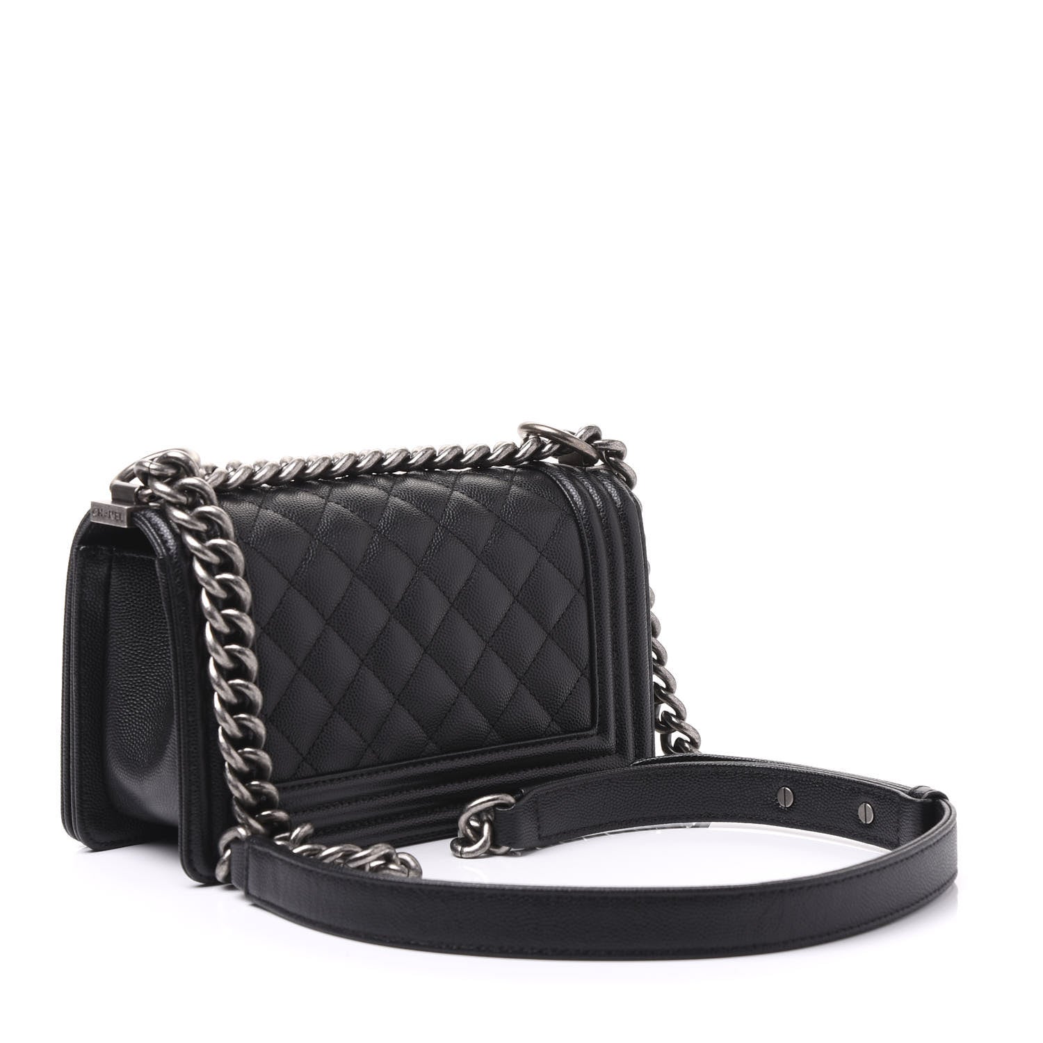 Chanel Caviar Quilted Small Boy Flap Black 2 of 9