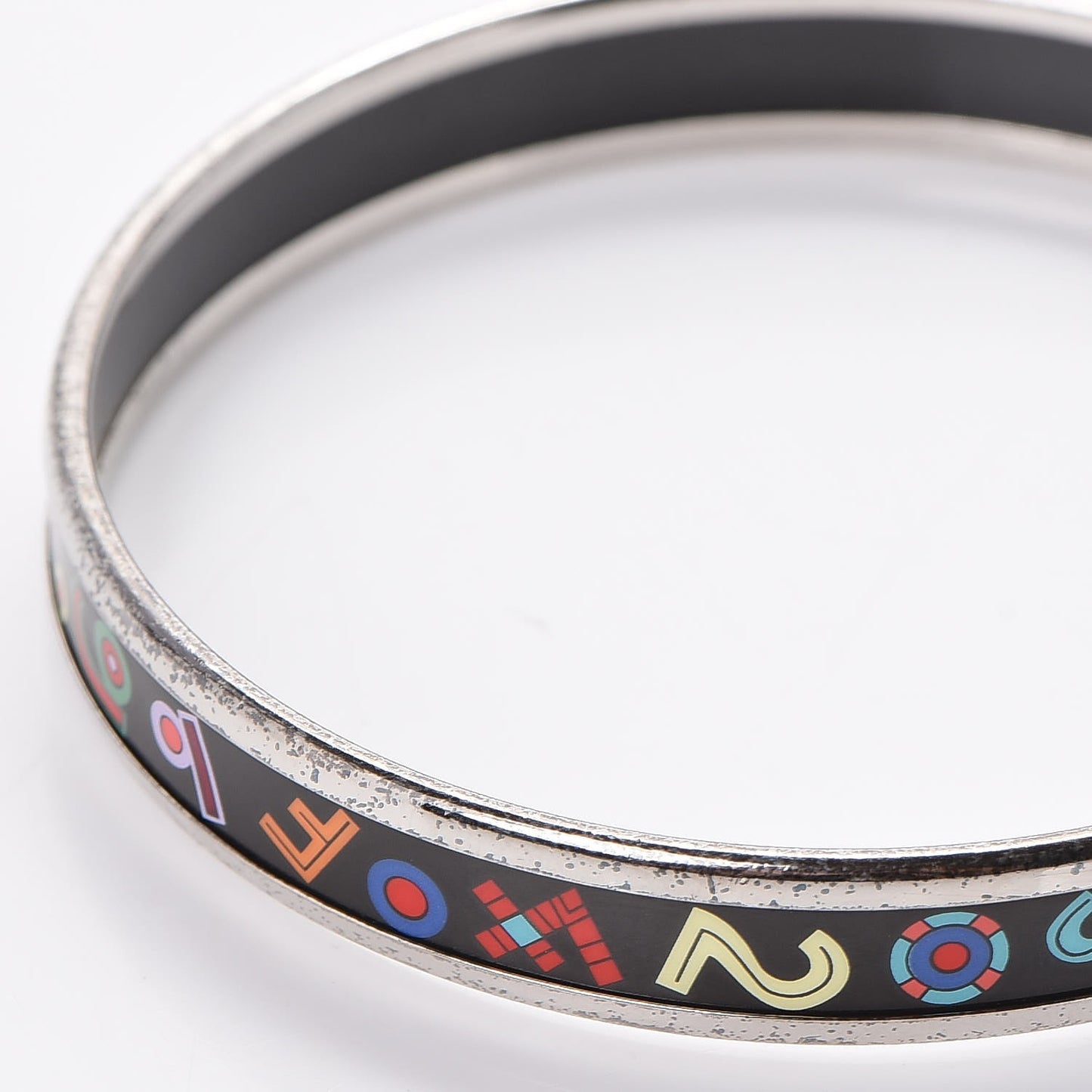 Enamel Printed Tohu Bohu Narrow Bracelet 62 Black