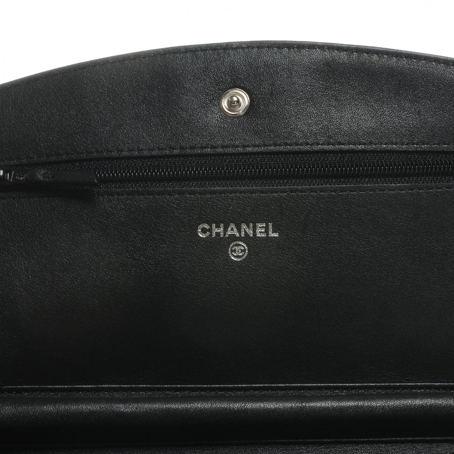 Chanel Caviar CC Wallet on Chain Black 5 of 7
