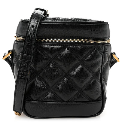 Saint Laurent Grain de Poudre Quilted 80's Vanity Bag Black 1 of 11