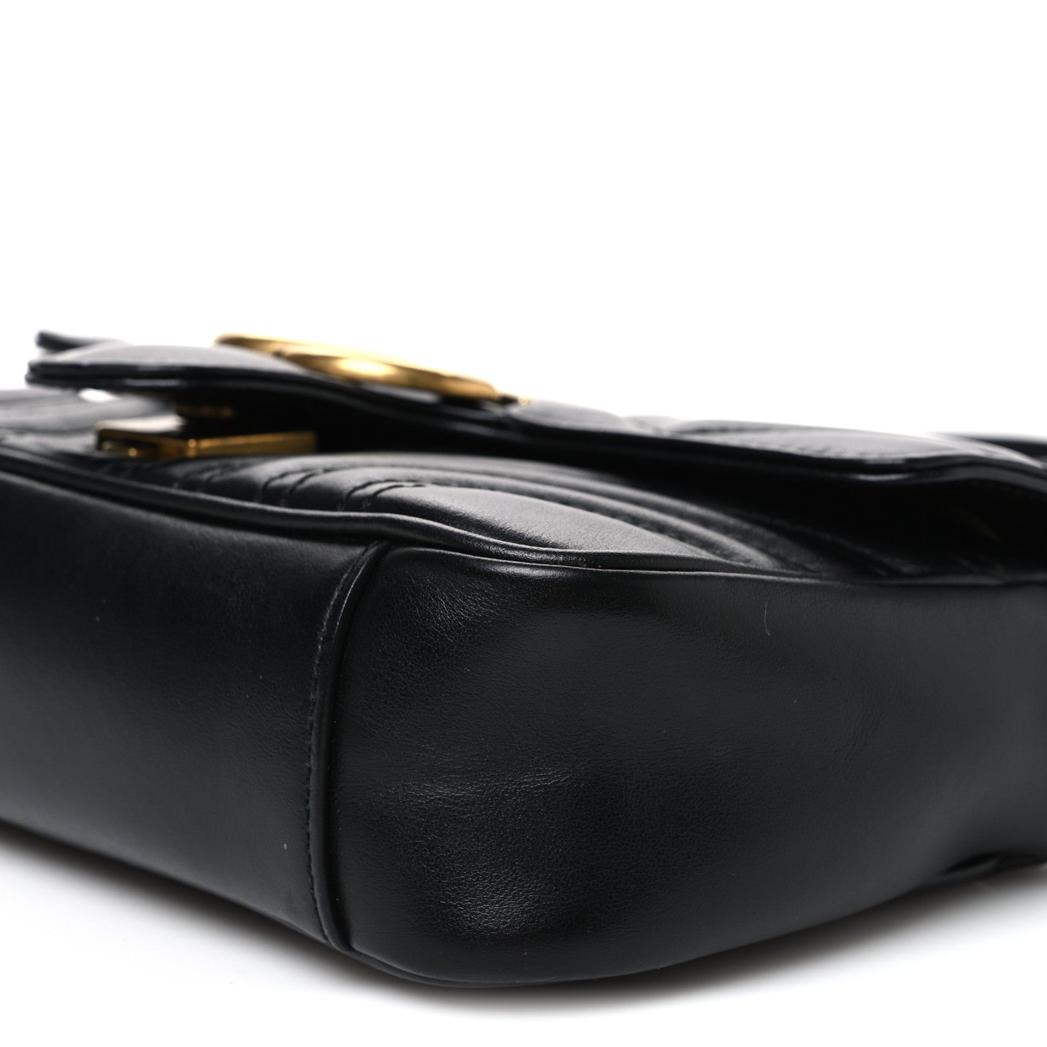 Gucci Calfskin Matelasse Mini GG Marmont Shoulder Bag Black 10 of 10