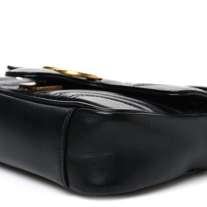 Gucci Calfskin Matelasse Mini GG Marmont Shoulder Bag Black 10 of 10