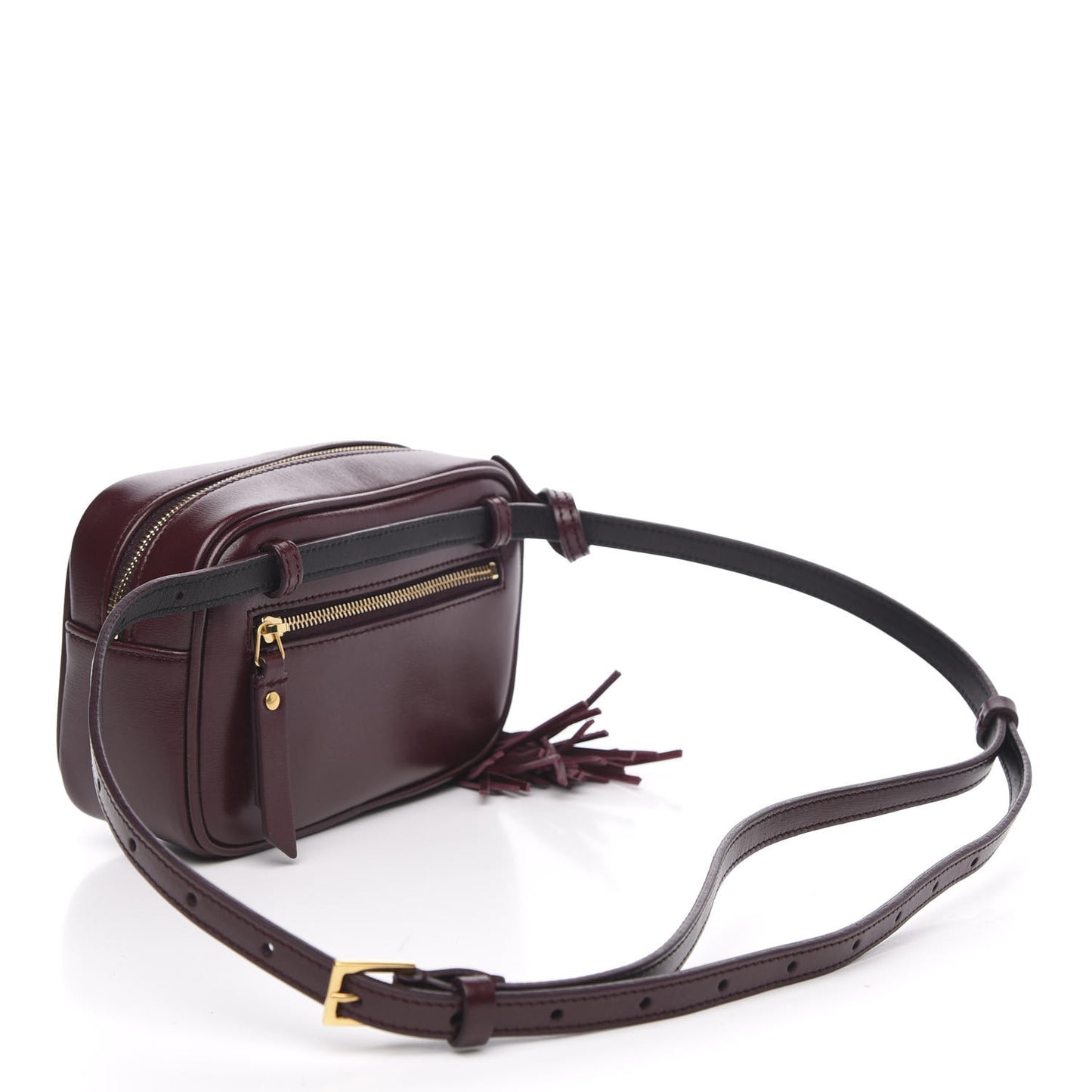 Calfskin Canvas Monogram Lou Belt Bag Natural Dark Legion Red