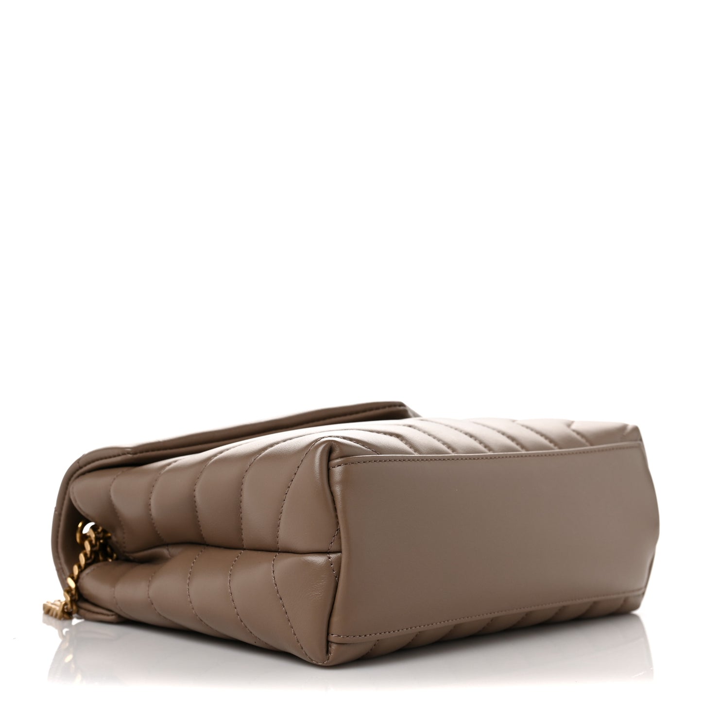 Calfskin Y Quilted Monogram Small Loulou Chain Satchel Taupe