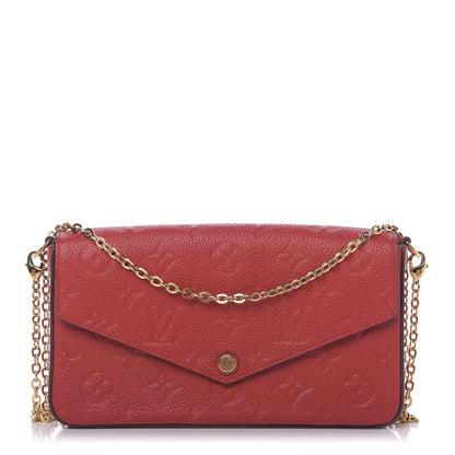 Louis Vuitton Empreinte Pochette Felicie Chain Wallet Cherry 1 of 9