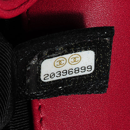 Chanel Calfskin Chain Chevron Medium Boy Flap Red 8 of 8