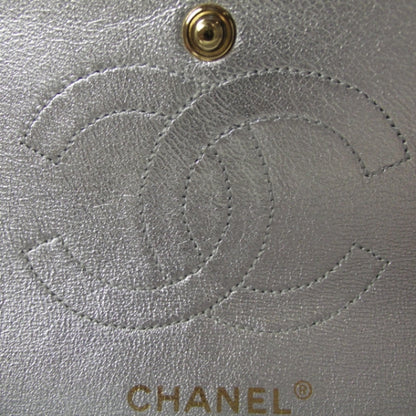 Chanel Lambskin Medium Double Flap Matte Silver 10 of 14