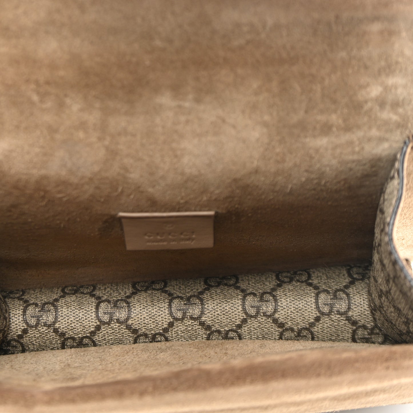 GG Supreme Monogram Mini Dionysus Shoulder Bag Taupe