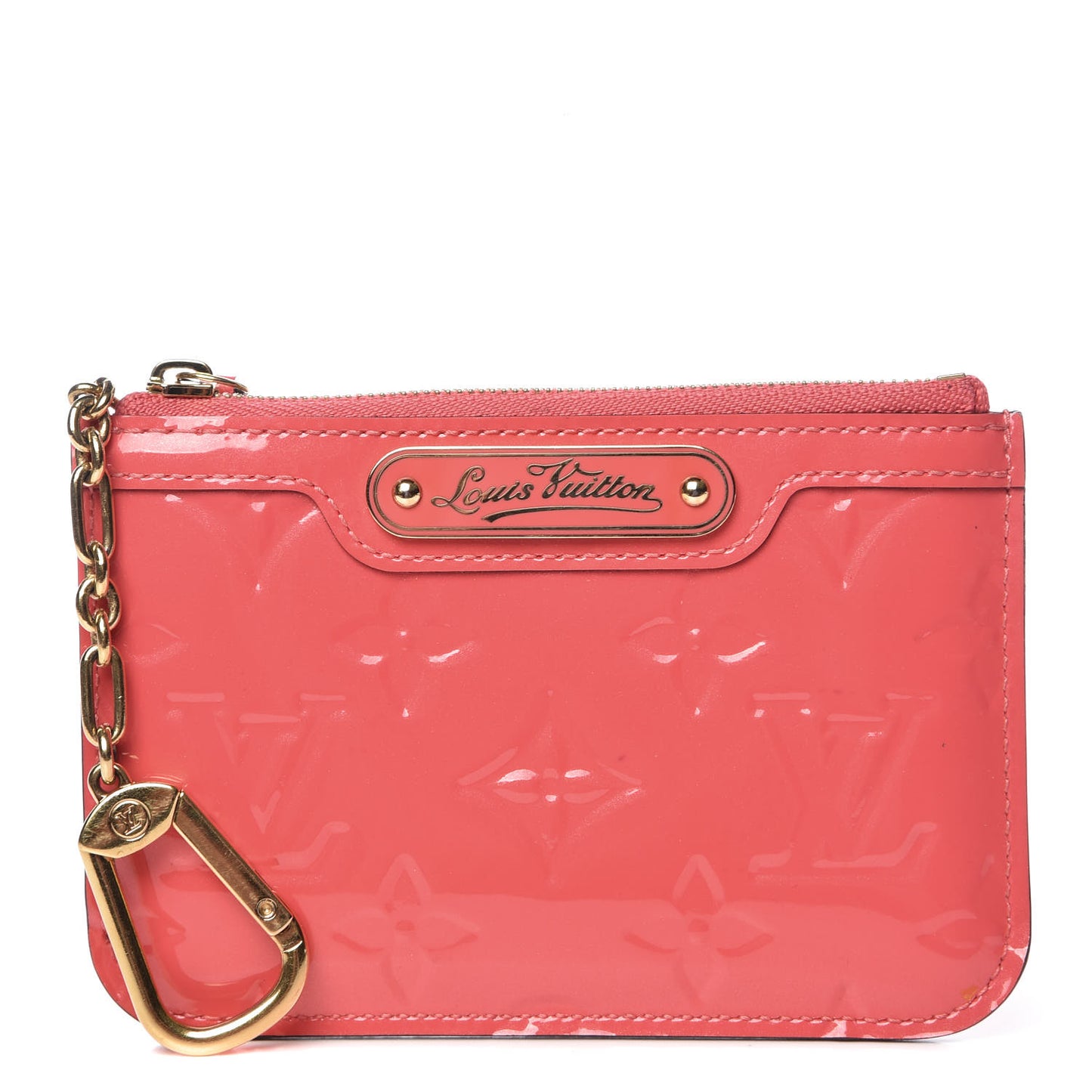 Vernis Key Pouch Rose Litchi