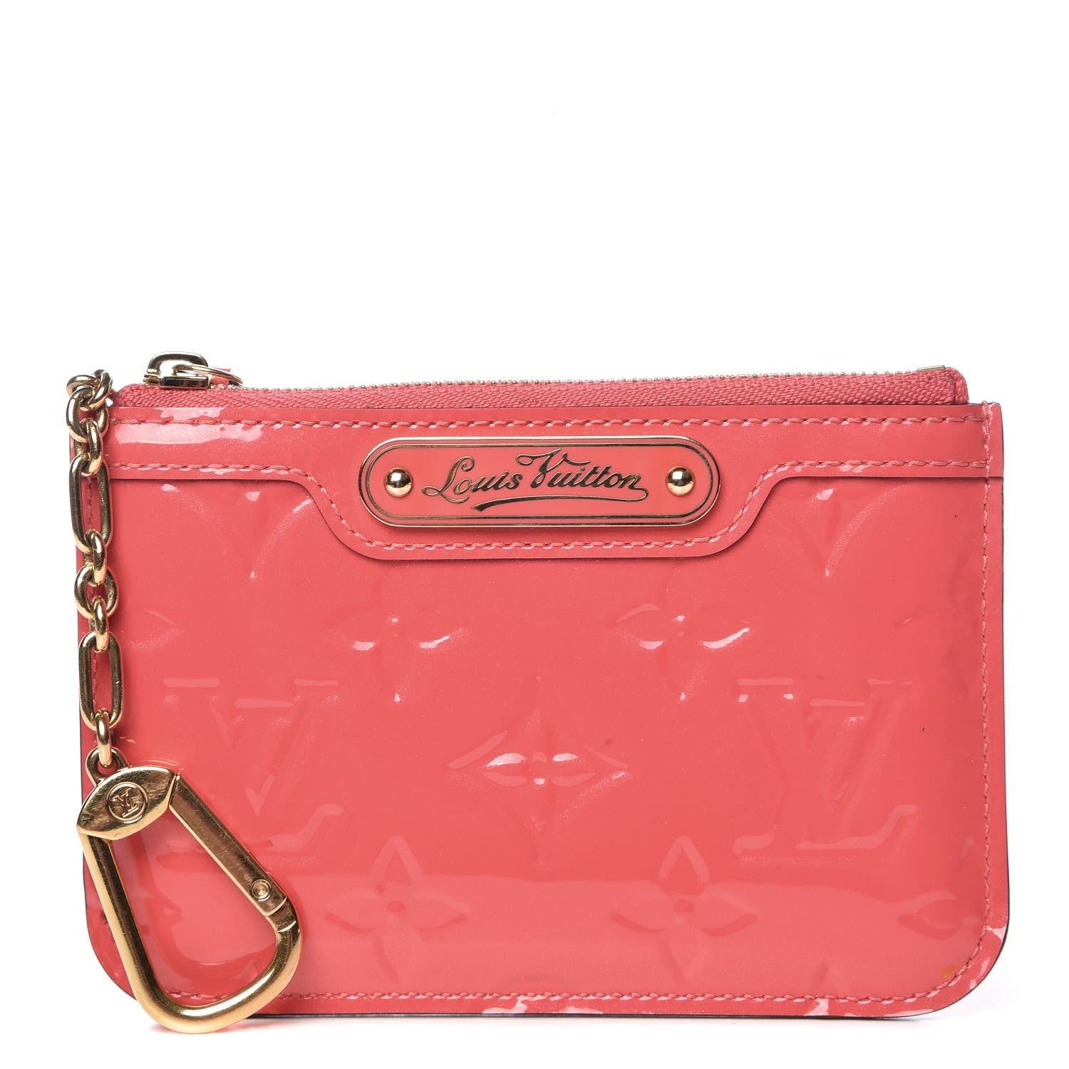 Louis Vuitton Vernis Key Pouch Rose Litchi 1 of 10