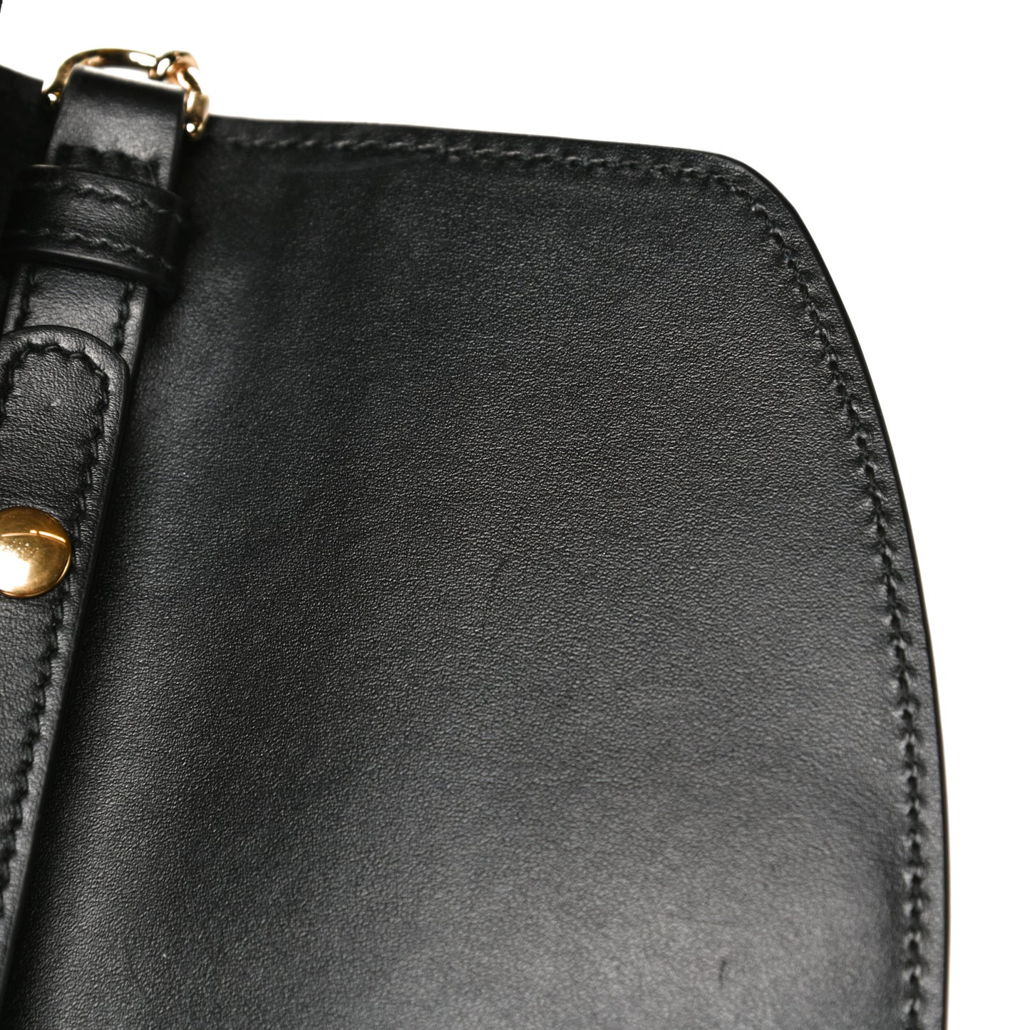 Smooth Calfskin Small Zumi Top Handle Shoulder Bag Black