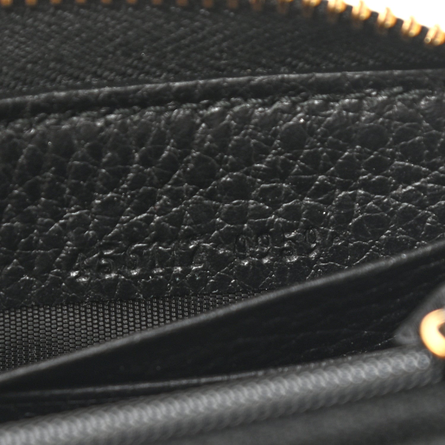 Gucci Dollar Calfskin GG Marmont Zip Around Wallet Black 7 of 8