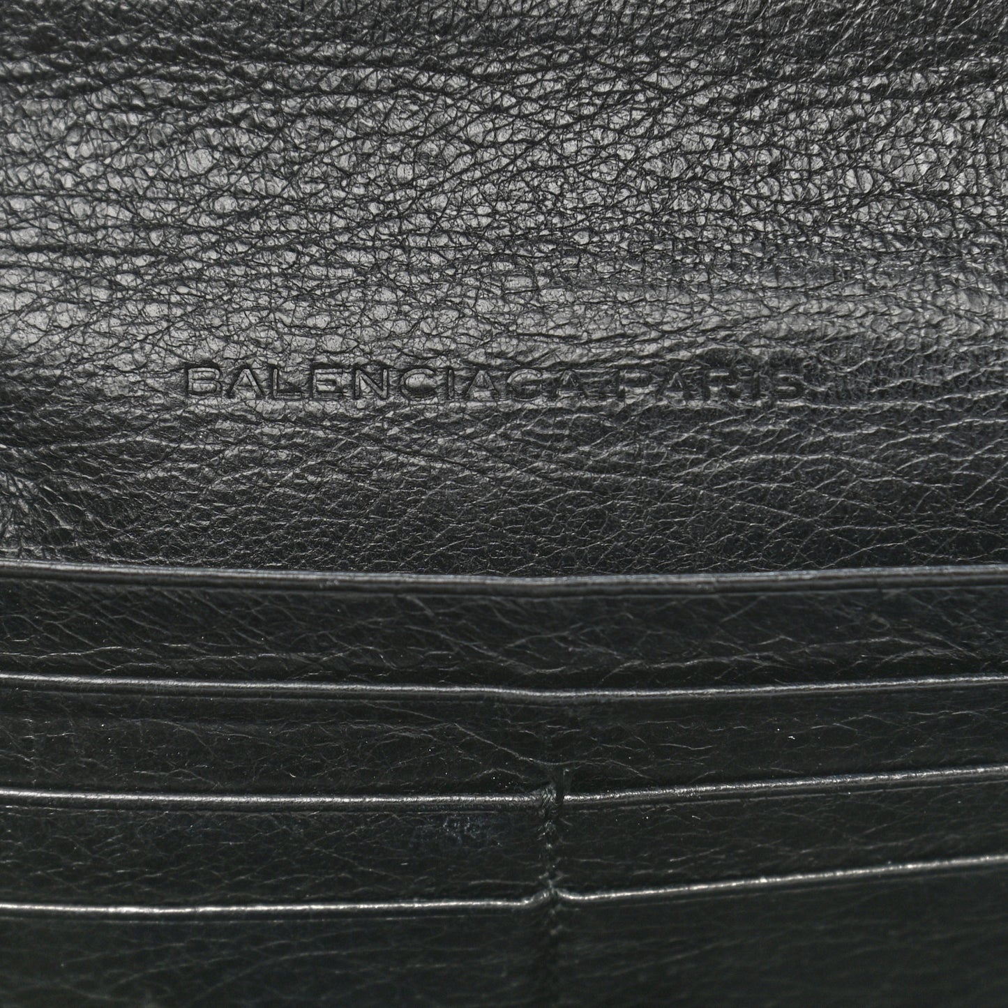 Agneau Giant 12 Silver Hardware Money Wallet Black