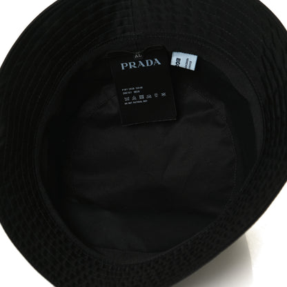 Prada Re-Nylon Saffiano Metal Triangle Logo Mens Bucket Hat XL Black 4 of 6