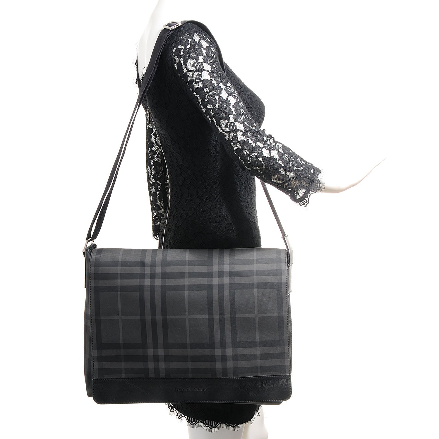 Burberry Smoked Check Messenger Bag 2 of 9