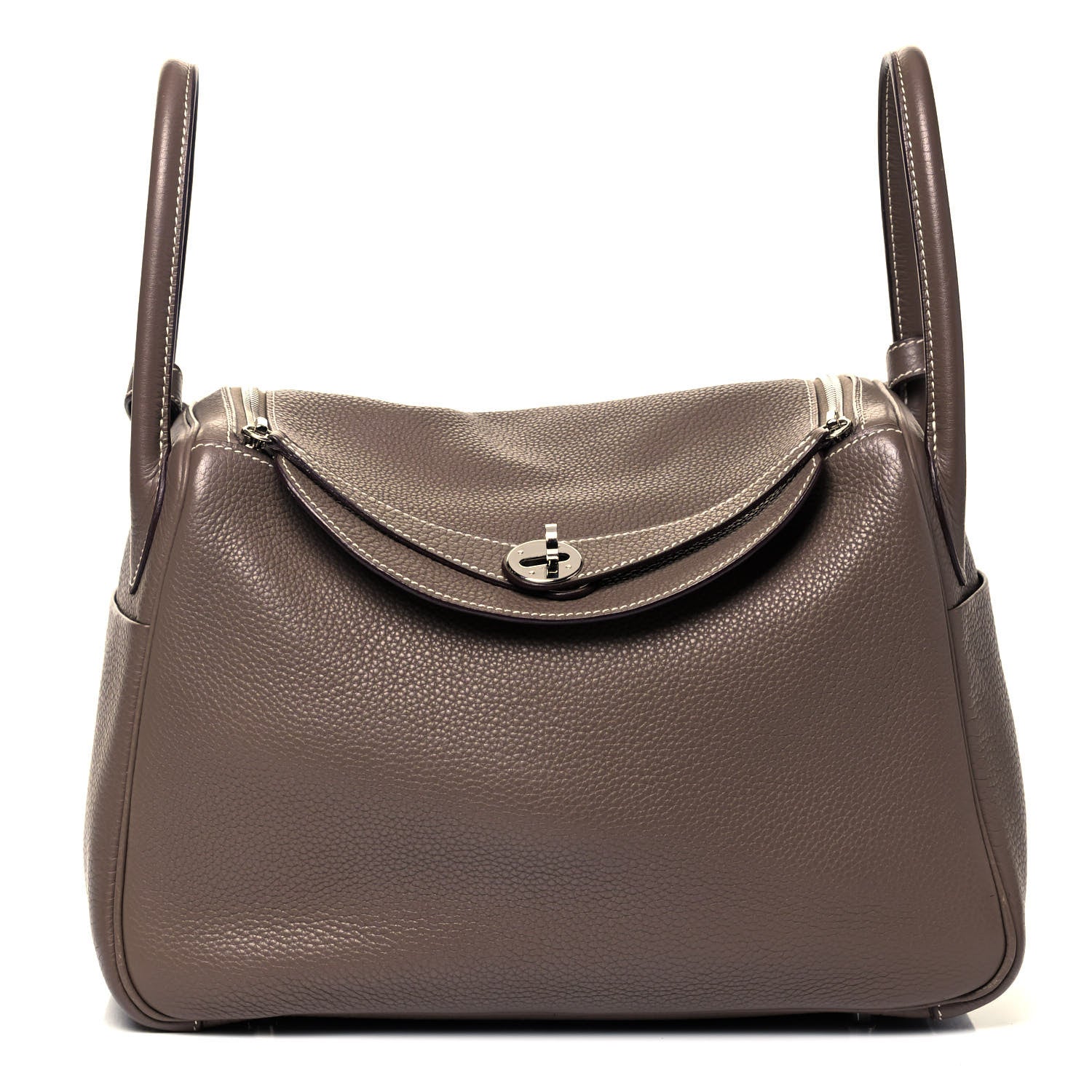 Hermes Taurillon Clemence Lindy 30 Etoupe 4 of 10